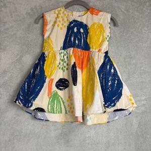 COS Toddler Dress Abstract Print Sleeveless‎ Cotton Dress Size 2-4Y